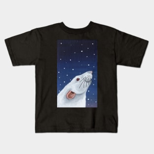 Albino Rat Stargazing Kids T-Shirt